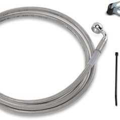 FRONT BRAKE LINE STAINLESS STEEL EXTENDED 10"