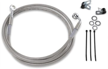 FRONT BRAKE LINE STAINLESS STEEL EXTENDED 10"