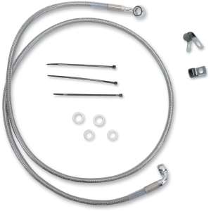 FRONT BRAKE LINE STAINLESS STEEL EXTENDED 8"