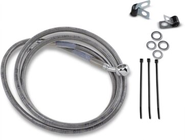 FRONT BRAKE LINE STAINLESS STEEL EXTENDED 10"