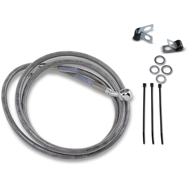 FRONT BRAKE LINE STAINLESS STEEL EXTENDED 10"