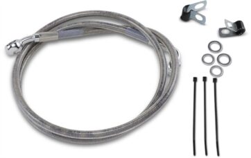 FRONT BRAKE LINE STAINLESS STEEL EXTENDED 2"