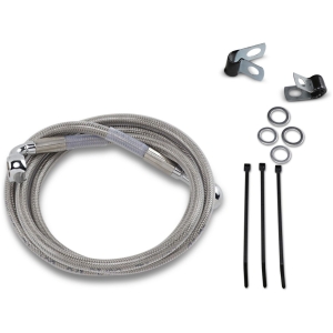 FRONT BRAKE LINE STAINLESS STEEL EXTENDED 4"