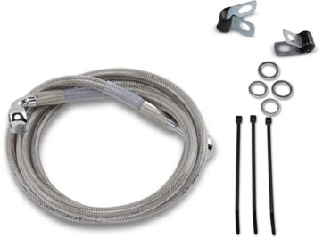 FRONT BRAKE LINE STAINLESS STEEL EXTENDED 4"