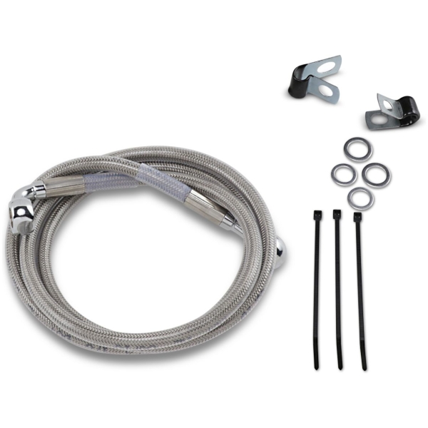 FRONT BRAKE LINE STAINLESS STEEL EXTENDED 4"