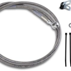 FRONT BRAKE LINE STAINLESS STEEL EXTENDED 8"