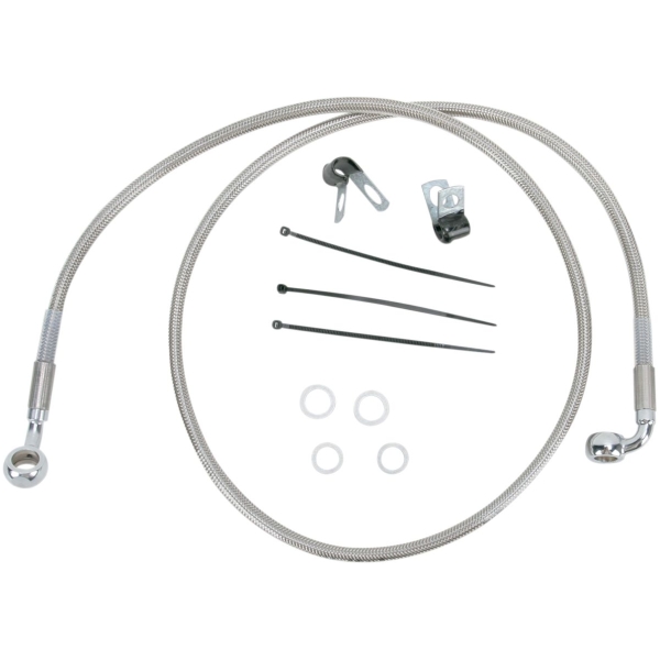 FRONT BRAKE LINE STAINLESS STEEL EXTENDED 4"