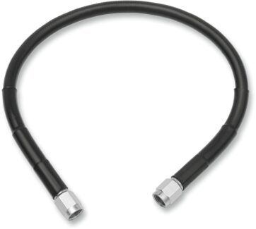 UNIVERSAL BRAKE LINE BLACK VINYL COATED STAINLESS STEEL DOT AN-3 15"