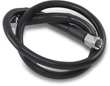 UNIVERSAL BRAKE LINE BLACK VINYL COATED STAINLESS STEEL DOT AN-3 23"