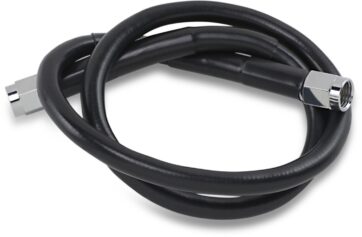 UNIVERSAL BRAKE LINE BLACK VINYL COATED STAINLESS STEEL DOT AN-3 24"