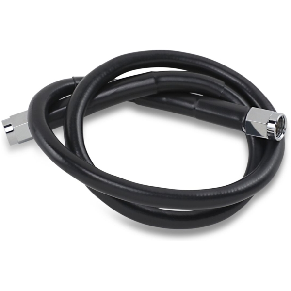 UNIVERSAL BRAKE LINE BLACK VINYL COATED STAINLESS STEEL DOT AN-3 24"