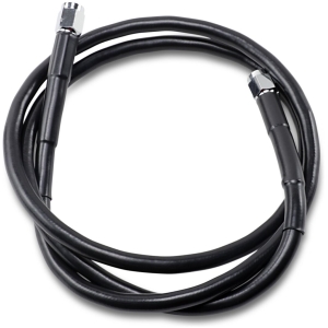 UNIVERSAL BRAKE LINE BLACK VINYL COATED STAINLESS STEEL DOT AN-3 45"