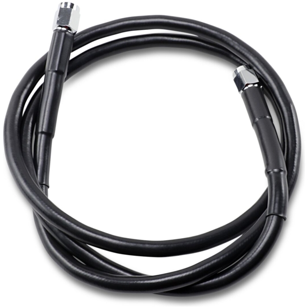 UNIVERSAL BRAKE LINE BLACK VINYL COATED STAINLESS STEEL DOT AN-3 45"
