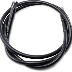 UNIVERSAL BRAKE LINE BLACK VINYL COATED STAINLESS STEEL DOT AN-3 46"