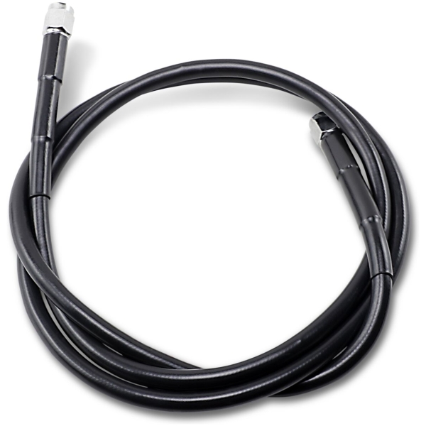 UNIVERSAL BRAKE LINE BLACK VINYL COATED STAINLESS STEEL DOT AN-3 50"