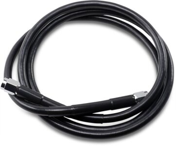 UNIVERSAL BRAKE LINE BLACK VINYL COATED STAINLESS STEEL DOT AN-3 52"