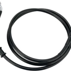FRONT BRAKE LINE BLACK VINYL COATED STAINLESS STEEL EXTENDED 2"