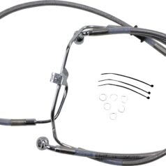 FRONT BRAKE LINE STAINLESS STEEL EXTENDED 2"