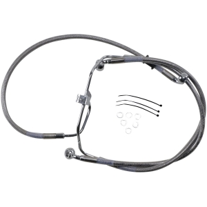 FRONT BRAKE LINE STAINLESS STEEL EXTENDED 2"