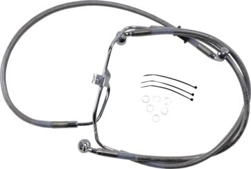 FRONT BRAKE LINE STAINLESS STEEL EXTENDED 2"