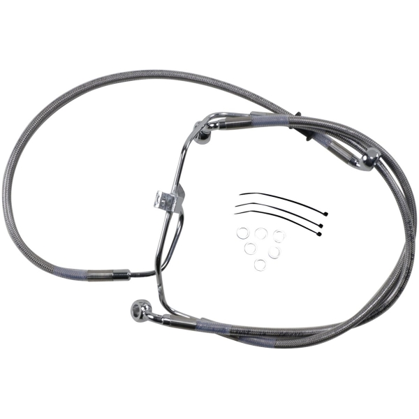 FRONT BRAKE LINE STAINLESS STEEL EXTENDED 2"