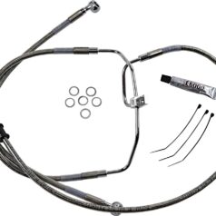FRONT BRAKE LINE STAINLESS STEEL EXTENDED 10"