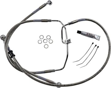 FRONT BRAKE LINE STAINLESS STEEL EXTENDED 10"