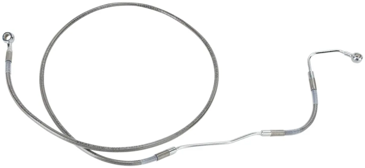 FRONT UPPER BRAKE LINE STAINLESS STEEL EXTENDED 8"