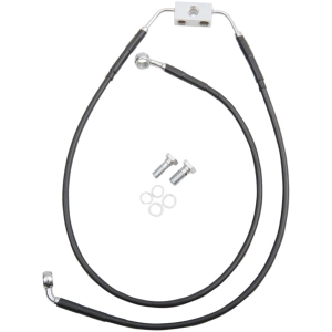 BRAKE LINE STAINESS STEEL BLACK COATED FRONT/UPPER/LOWER EXTENDED +4"
