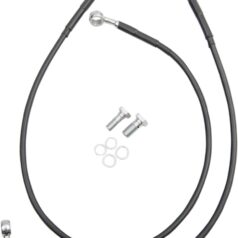 BRAKE LINE STAINESS STEEL BLACK COATED FRONT/UPPER/LOWER EXTENDED +6"