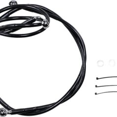 BRAKE LINE STAINESS STEEL BLACK COATED FRONT/UPPER/LOWER EXTENDED +10"