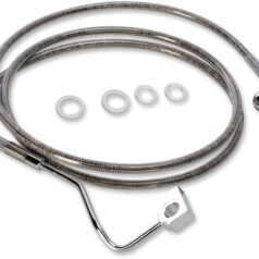 BRAKE LINE KIT EXTENDED UPPER FRONT LENGTH STAINLESS STEEL + 4"
