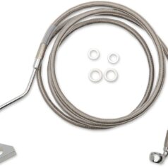 BRAKE LINE KIT EXTENDED UPPER FRONT LENGTH STAINLESS STEEL + 6"