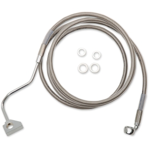 BRAKE LINE KIT EXTENDED UPPER FRONT LENGTH STAINLESS STEEL + 8"