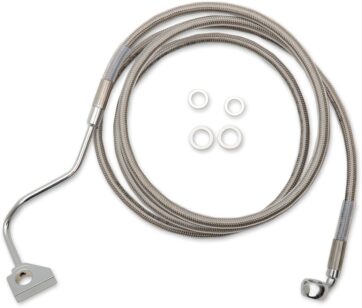BRAKE LINE KIT EXTENDED UPPER FRONT LENGTH STAINLESS STEEL + 8"
