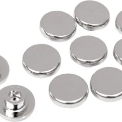 CHROME BUTTON-STYLE SOCKET-HEAD ALLEN BOLT COVER 1/4"