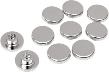 CHROME BUTTON-STYLE SOCKET-HEAD ALLEN BOLT COVER 1/4"