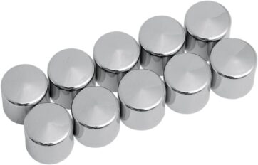 CHROME HEX BOLT/NUT COVER DEEP 9/16"
