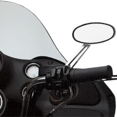 MIRROR NESS STEALTH II OVAL LED LEFT W/ 6" STEM CHROME