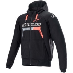 JACKET HOOD CHROME BK/RD L
