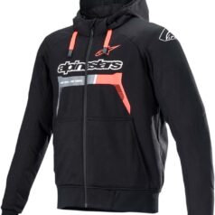 JACKET HOOD CHROME BK/RD 4X