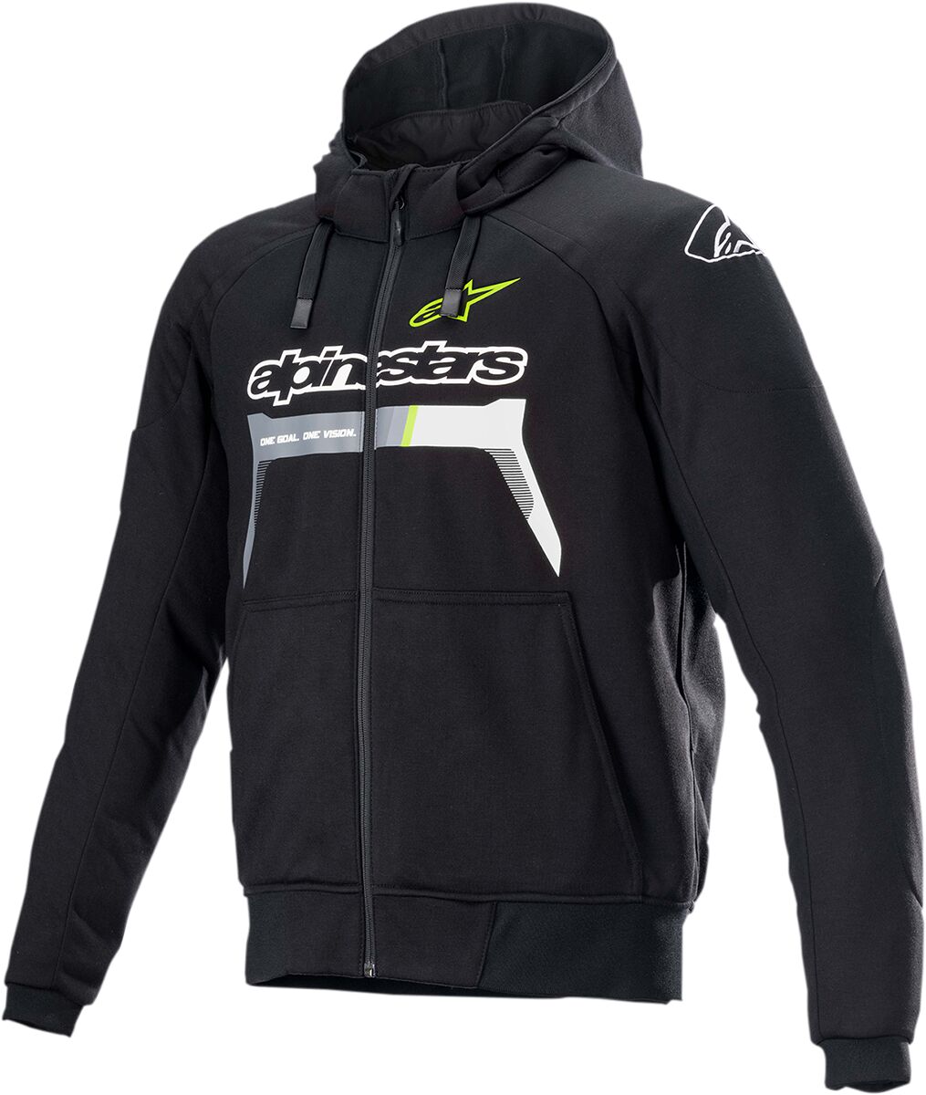 JACKET HOOD CHROME BK/YL 2X
