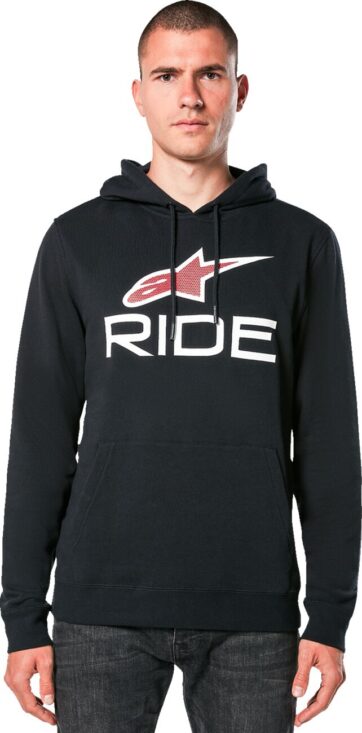 HOODIE RIDE 4.0 P/O BK/RD/WT M - Bild 3
