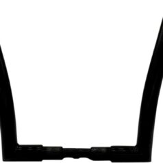 12" Black 1-1/2" Pointed Top Handlebar