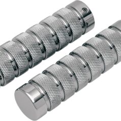 ACCUTRONIX GRIPS HANDLEBAR KNURLED NOTCHED 1" CHROME