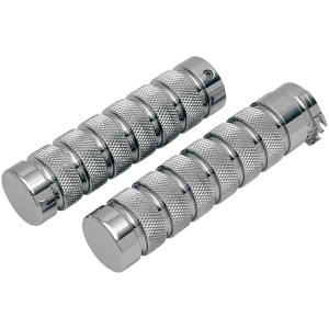 ACCUTRONIX GRIPS HANDLEBAR KNURLED NOTCHED 1" CHROME