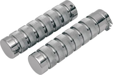 ACCUTRONIX GRIPS HANDLEBAR KNURLED NOTCHED 1" CHROME