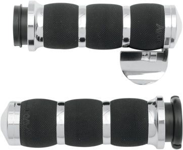 GRIPS AIR CUSHION CHROME THROTTLE-BY-WIRE WITH THROTTLE BOSS