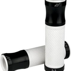 DRIVEN RACING D3 GRIP COMPLETE / 22MM (7/8") / BLACK- WHITE