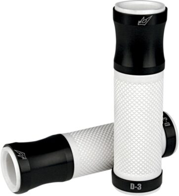 DRIVEN RACING D3 GRIP COMPLETE / 22MM (7/8") / BLACK- WHITE
